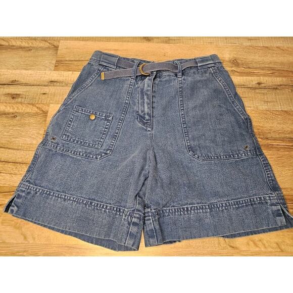 Lauren Ralph Lauren Pants - Lauren Ralph Lauren High Waisted Vintage Denim Jean Shorts Size 2P Cargo Preppy